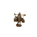 Miniatura retrò in bronzo del monaco Sha con asta e base a nuvola per decorazione casa - Monaco Sha
