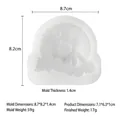 Sunflower and bee silicone mold for handmade soap and candles with dimension specs - Bee Daisy F701