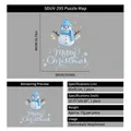 Christmas snowman window decal with blue hat and Merry Christmas text 40x50cm - 3D Blue Hat Snowman (40*50cm)