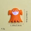 Halloween ghost resin charm with size specs 2.9x2.8cm for DIY jewelry crafts - Big Mouth Pumpkin Ghost