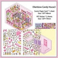 Rainbow Candy Shop 2.5D DIY scenery sticker kit with PET stickers and landscape card - Rainbow Candy House