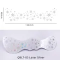 Holographic silver freckle face stickers with stars and snowflakes for party makeup - QBLT-03 Laser Silver Snowflake Stars