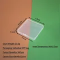 Transparent square PP plastic organizer box with latch closure, size 9.5x9.5x1.5cm - New 9.5cm Square Box Height 1.5cm