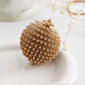 9cm gold glitter Christmas ball ornament with hanging string for holiday decor - Champagne Gold Glitter Ball 9cm / 9cm