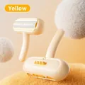 Spazzola manuale per peli di animali domestici in variante colore giallo crema - Stile Dinosauro / Giallo