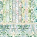 6-inch Pomona Green floral scrapbook paper pad with 12 vintage designs for DIY crafting - R2419 24 Sheets