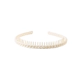 Creamy white matte headband with non-slip inner teeth and stylish woven chain texture - 173 Chain Style / Creamy White