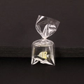 Miniatuur geel-witte tropische vis in een heldere waterzak hars sleutelhanger hanger - Koraalvlinder