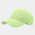 Classic light green cotton baseball cap with pre-curved brim and six-panel structure - Adjustable / Yellow-Green