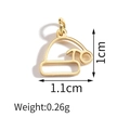 Pendentif bonnet de Noël ajouré plaqué or 18 carats, taille 1,1x1cm avec anneau de fixation - Noël chapeau