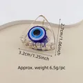 Detail view showing blue Evil Eye hair claw clip dimensions 3.2cm wide and 6.5g weight - 3.2cm Cat Ear Eye Claw Clip
