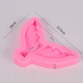 Detail view of pink mermaid tail silicone mold with dimensions 13.5x10cm and scale texture - 50-1783 Long Mermaid Tail (110g) / Pink