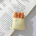 3D miniature baguette bag fridge magnet in beige with Pain text, size 5.8x4.2cm - Baguette in Bag