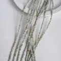 Strands of iridescent grey and white shell disk beads for DIY handmade jewelry making - 3mm / Light Gray