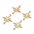 Set of four 18x14mm stainless steel gold star pendants with double loops for DIY jewelry - 14*18mm Hexagram / Gold