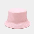 Classic pastel pink cotton bucket hat with wide brim and decorative stitching for sun protection - M (56-58cm) / Light Pink
