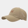 Nahaufnahme der schnelltrocknenden Baseballkappe mit Lasercut-Belüftung und 3D-Logo - Verstellbar / Khaki