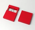 Red PE film floating jewelry box for rings with suspension display technology - Red Covered Drawer Box (With Inner Box) / 7*7*2cm / Red
