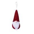 Christmas gnome ornament with red felt pointed hat and white beard for tree decoration - Solid Red Hat