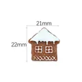 Miniature gingerbread house resin charm for Christmas DIY projects, 21mm size - Snow House