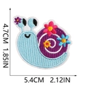 Detailed size view of cartoon snail embroidered patch with height and width dimensions - Cartoon Snail (W20XN-09-04)