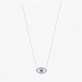 Collana in argento 925 con ciondolo occhio di Allah blu e cristalli di zirconia - Argento 925 / Argento