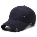 Dunkelblaue Baseballkappe mit Sport Fashion Etikett und Twill-Stoffstruktur - Einheitsgröße(Einstellbar) / Marineblau