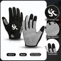 Gants de cyclisme noirs respirants avec rembourrage antichoc et écran tactile - Noir