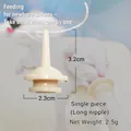 Soft silicone feeding nipple for kittens and puppies, 3.2cm size with cozy usage scene - Single Long Nipple