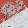 Blue and white gradient resin fishtail charms for DIY jewelry 19x20x4mm - Light Blue Fish Tail