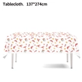 Summer crayfish pattern watercolor tablecloth for parties, size 137x274cm - Tablecloth 137*274cm / Summer Lobster Watercolor Style Tablecloth