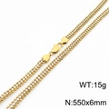 Collana a doppio strato in acciaio inossidabile dorato con pietre di zircone - Collana / Oro