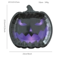 Disposable 9-inch black pumpkin ghost paper plates for Halloween party decor, 10 pieces pack - 9 Inch Purple Pumpkin Paper Plate