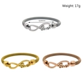 Dreifarbige Mesh-Armbänder in Silber, Gold und Roségold mit Unendlichkeits-Love-Anhänger - Love Unendlichkeitskombination (Typ C) / Gold