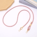 Pink denim crossbody phone strap with adjustable gold metal chain and clasps - Adjustable Crossbody / Pink