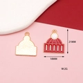 Detailed view of Christmas hat alloy pendants with measurements 21x18mm and 2g weight - Christmas Hat Style 3