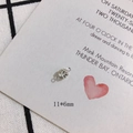 Macro shot of silver rhinestone charm connector measuring 11x6mm for DIY jewelry making - 6mm Double Loop White K (Silver)