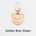 Universal bear shaped metal zipper pull replacement in polished gold finish - Bear Shape - Gold