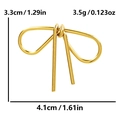 Specifiche dettagliate del ciondolo a fiocco dorato con larghezza, altezza e peso - S1709-Oro / Oro