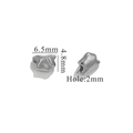 Barocke unregelmäßige 6,5mm Edelstahlperle mit 2mm Loch für DIY Schmuckherstellung - Stil J / 6.5x4.8mm / Stahlfarbe