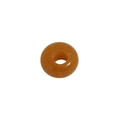 Minimalist S925 sterling silver earring with a smooth orange-yellow round jade ring pendant - Natural Yellow Topaz [Single Piece]