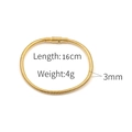 Detail showing 18k gold snakeskin chain bracelet measurements 16cm length and 3mm width - Gold