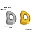 Ciondolo a lettera 3D a bolla in finitura oro e argento per collane fai da te - Lettera Bolla - D / Color Acciaio