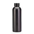 Matte black stainless steel insulated water bottle with a minimalist cylindrical design - 500ml / Matte Black (HVB-035U-7)