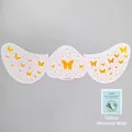Golden butterfly freckle tattoo sticker K92018 set with skin cleansing wipes - Butterfly Hollow Style (K92018)