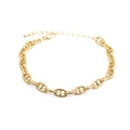 Minimalistische gouden ankerketting armband met karabijnsluiting en verlenging - 18+5CM Armband