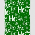 Green Christmas kitchen towel with white ho ho ho pattern and snowflake design - Mjbt66-13（1pc)