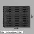 Black modular pegboard organizer panel 33x42.5cm for wall mount storage and display - Type B Horizontal Board Black 42.5*33cm