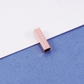 Tube rectangulaire creux 3D en acier inoxydable or rose pour création de bijoux - Or rose
