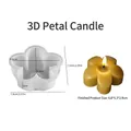 3D flower petal silicone mold for succulent candles with 7.8cm diameter dimensions - 3D Petal